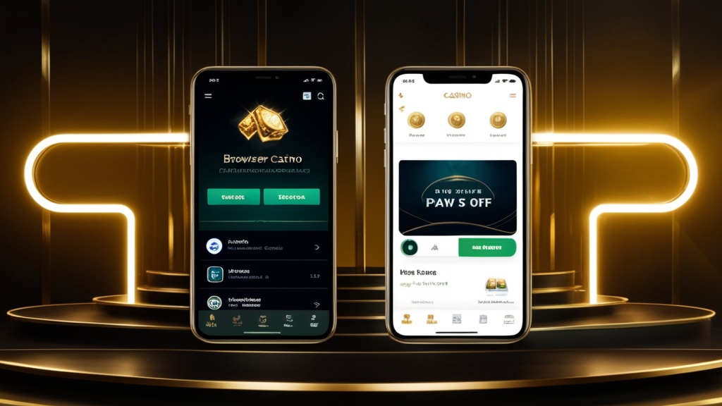 Schermata mobile e file APK a confronto in tema casinò